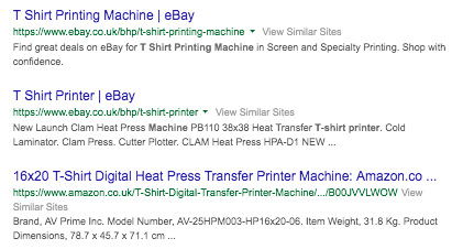 T shirt Printing Machines Blue Links