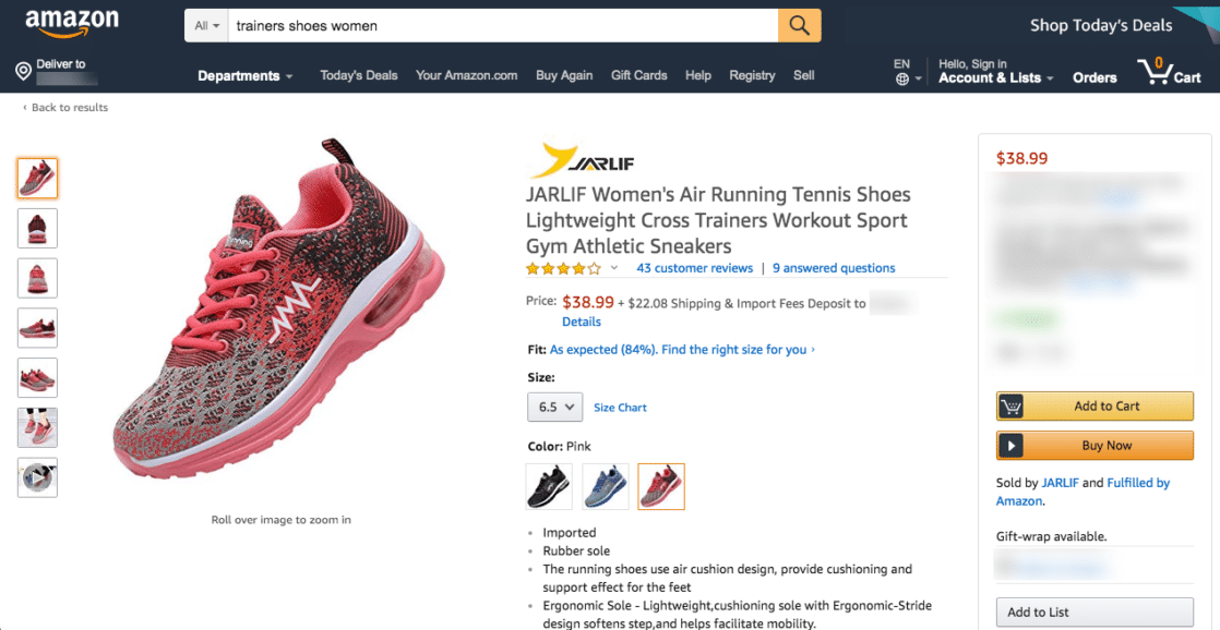 Women Running Shoes on Amazon