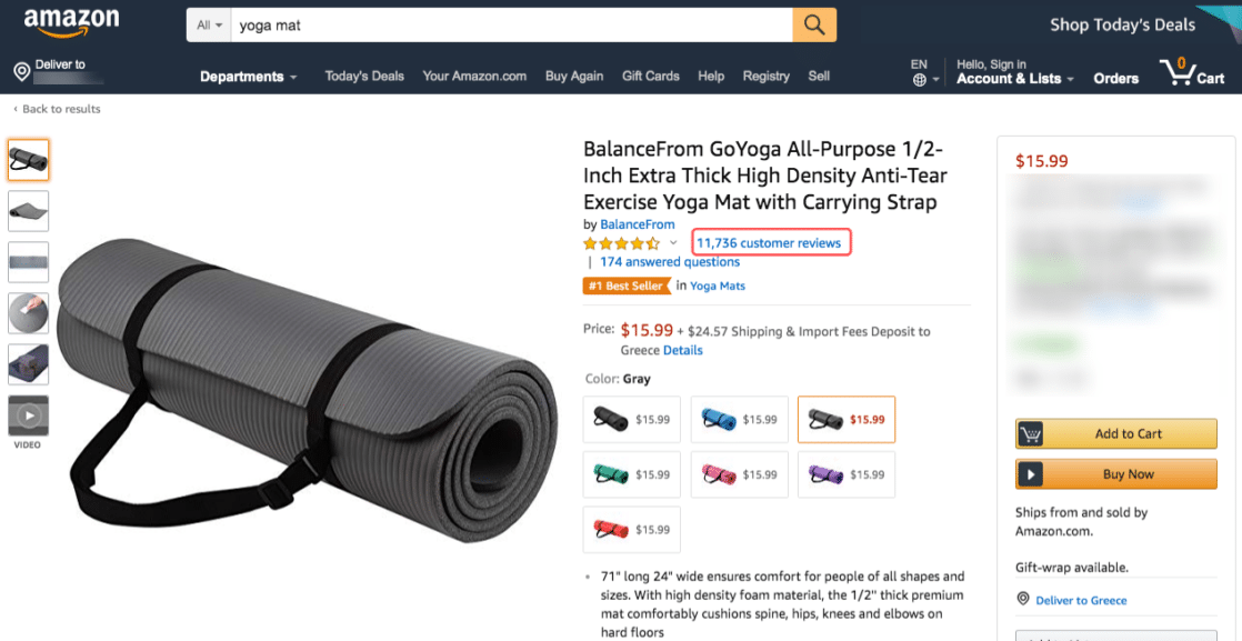 Yoga Mat on Amazon
