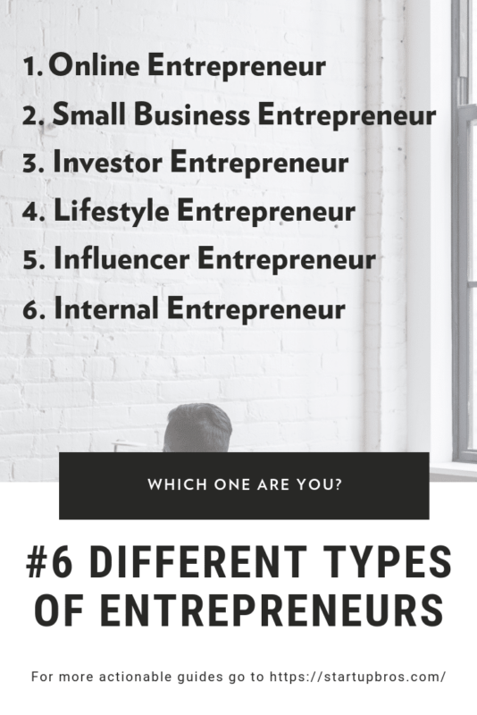6 different types of entrepreneurs