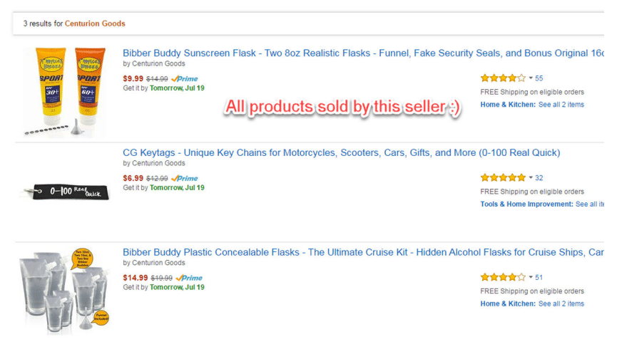 Amazon store for one specific seller