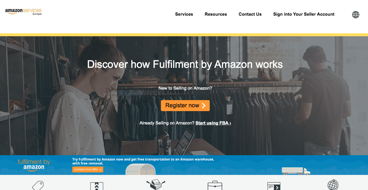 Register for Amazon FBA
