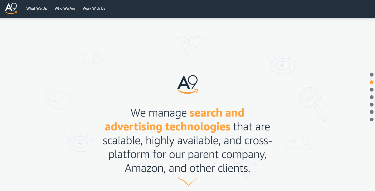 Amazon A9 Homepage