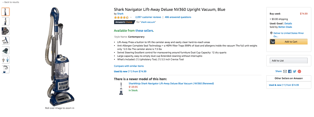 Answered Questions for Vacuum Cleaner in Amazon