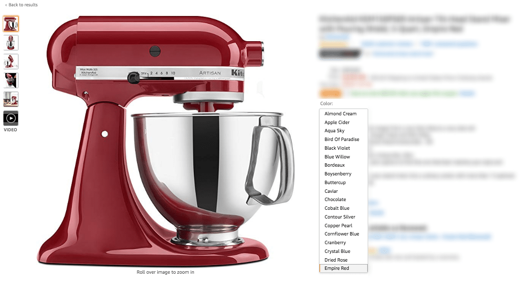Parent Child Products for Kitchen Aid Mixer
