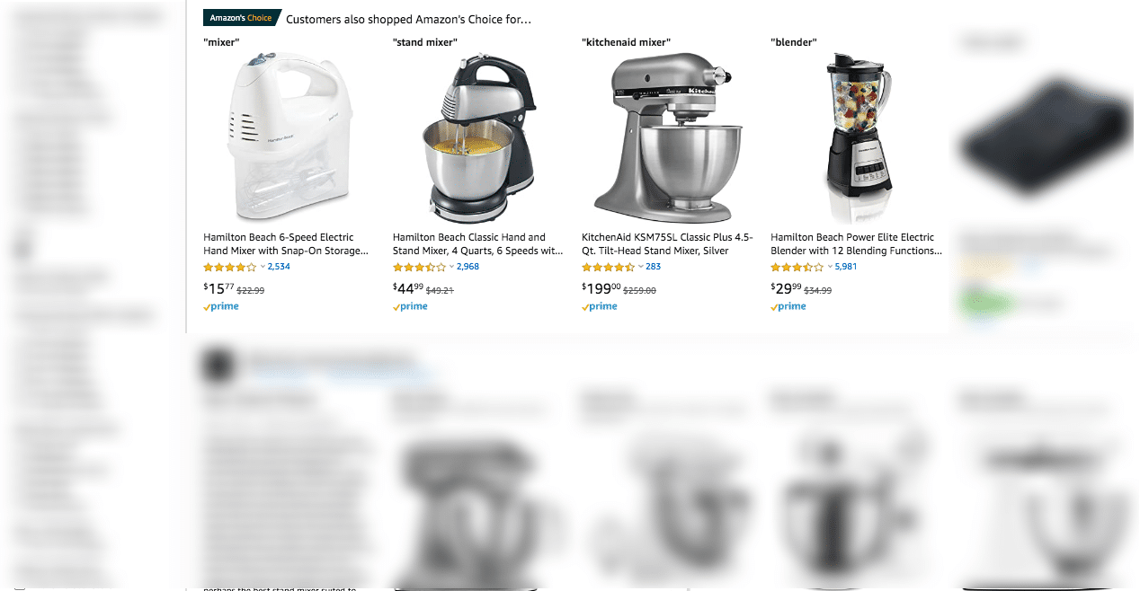 Search Results for the Term Mixer on Amazon