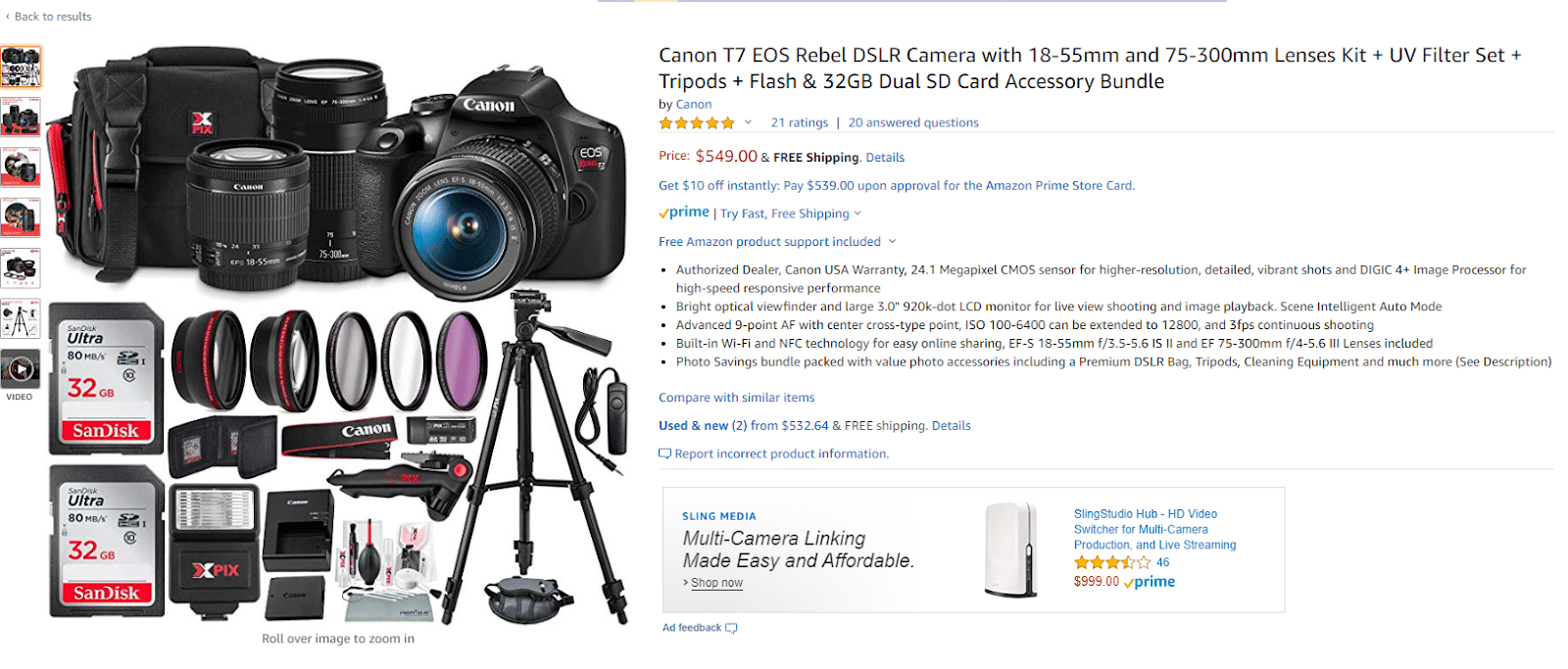 Amazon photography camera kit