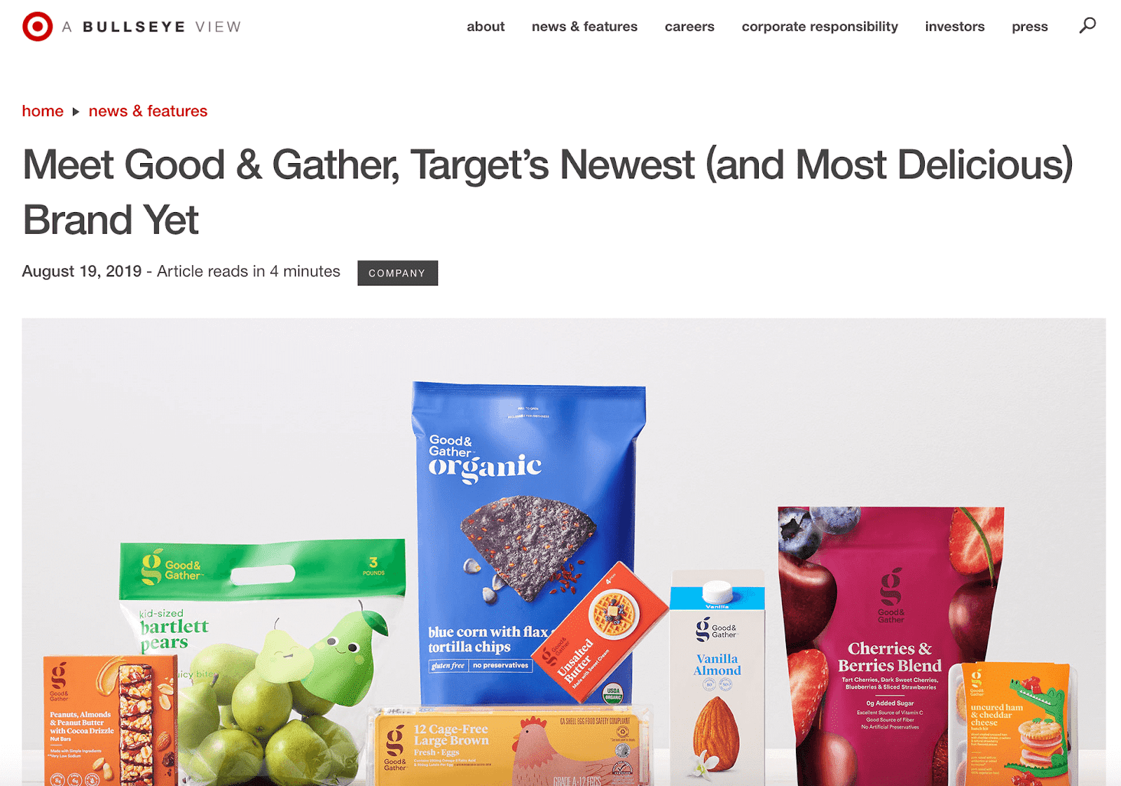 Targets Private Label Brand Good Gather