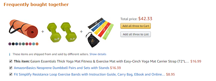 frequently bought together cross selling on amazon