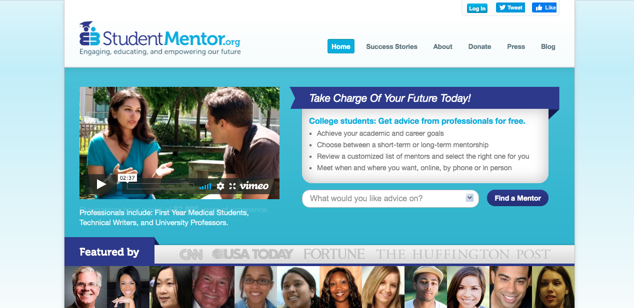 StudentMentor Homepage