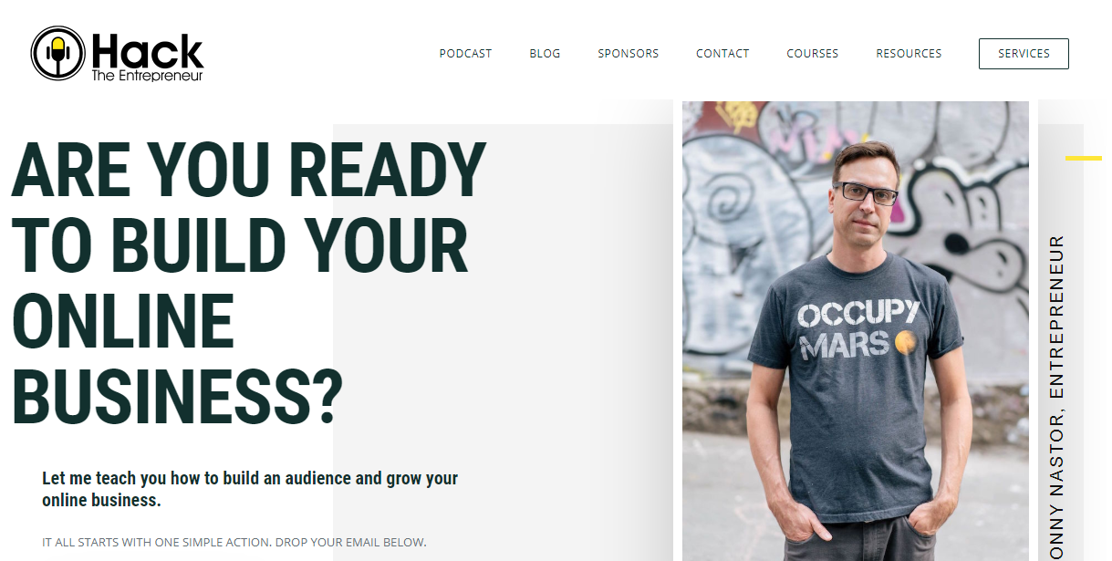hack the entrepreneur home page