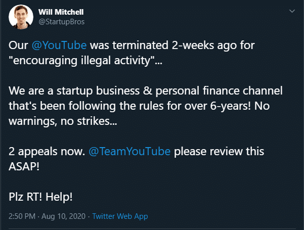 startupbros youtube tweet